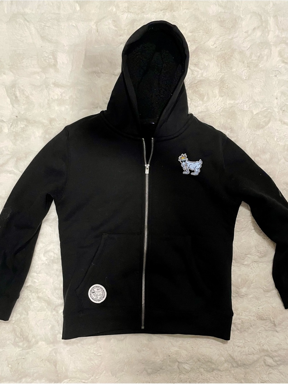 GOAT Youth Black Zip Hoodie